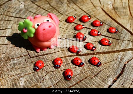 The picture shows good luck wishes. Stock Photo