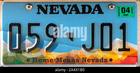 Nevada Car License Plate American State Vehicle Registration Number Vector  Illustration Usa Automobile Colorful Symbol Old Plates Design Stock  Illustration - Download Image Now - iStock