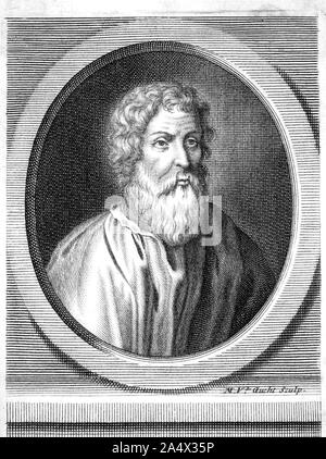 HIPPOCRATES (c 460-370 BC) Greek physician in an 18th century engraving Stock Photo