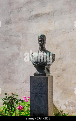 Bust of Empress Maria Feodorovna, mother of Emperor Nicholas II, nee Princess of Denmark. Denmark. Copenhagen. Russian Orthodox Alexander Nevskij (Nev Stock Photo