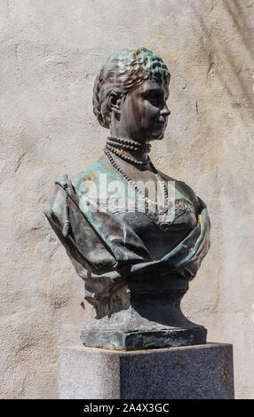 Bust of Empress Maria Feodorovna, mother of Emperor Nicholas II, nee Princess of Denmark. Denmark. Copenhagen. Russian Orthodox Alexander Nevskij (Nev Stock Photo