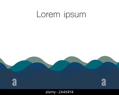 Colorful abstract background with different waves layered in abstract modern art style background pattern/Made in pastel colors Stock Vector