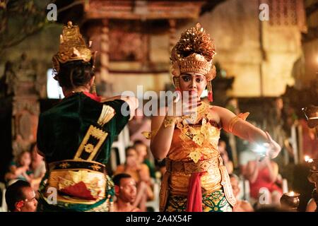 Traditional balinese Kecak Dance in costume Stock Photo
