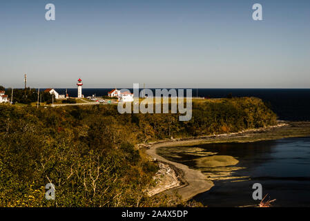 La Martre Lighthouse   Cap de la Madeleine, Quebec, CA Stock Photo