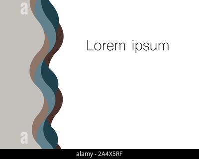 Colorful abstract background with different waves layered in abstract modern art style background pattern/Made in pastel colors Stock Vector