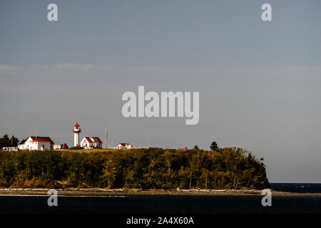 La Martre Lighthouse   Cap de la Madeleine, Quebec, CA Stock Photo