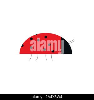 Simple ladybug seamless pattern, abstract texture; vector art illustration logo design element. Good for stickers, logo, books, fabric or magazine Stock Vector