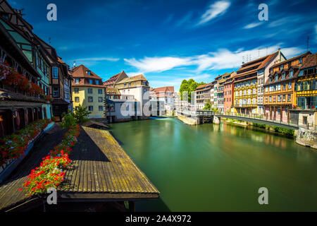 Medieval bridge Ponts Couverts, Barrage Vauban, Strasbourg, Alsase, France, Europe. Stock Photo