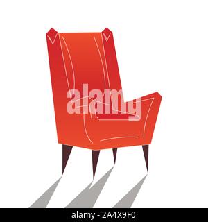 Living room furniture design concept with modern home interior elements isolated vector illustration. Pattern is good for craft paper design Stock Vector