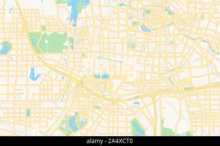 Printable street map of Hefei, Province Anhui, China. Map template for business use. Stock Vector