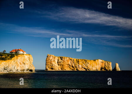 Percé Rock   Percé, Quebec, CA Stock Photo