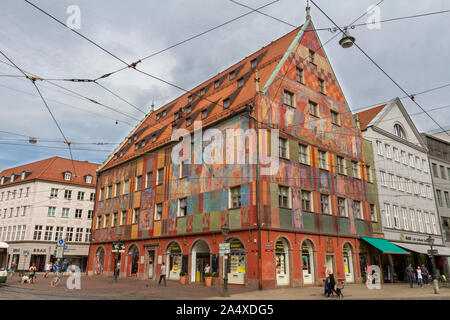 The beautiful Weberhaus in Augsburg, Bavaria, Germany. Stock Photo