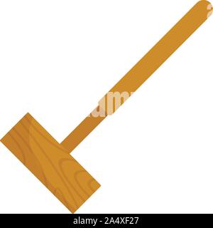 Croquet mallet icon. Flat illustration of croquet mallet vector icon for web design Stock Vector