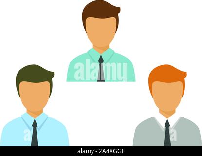 Teamwork icon. Flat illustration of teamwork vector icon for web design Stock Vector