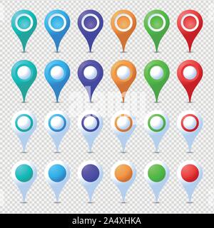 Location pins mega set. Marker 3D. Map pointer pin vector set isolated ...