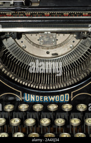 Old typewriters remind us that we have come a long way -- fast - from these mechanical machines to blazing fast computers in modern offices. Stock Photo