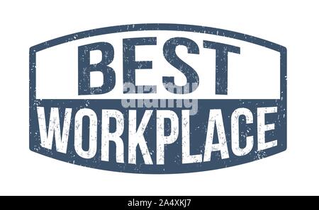 Best workplace sign or stamp on white background, vector illustration Stock Vector