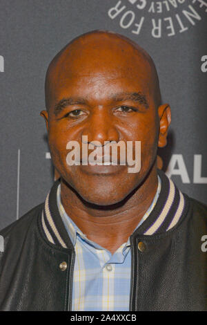 NEW YORK, NY - OCTOBER 16: Evander Holyfield attends The Paley Center For Media Presents: Success in Business and in Life: Hearst’s Frank A. Bennack, Stock Photo