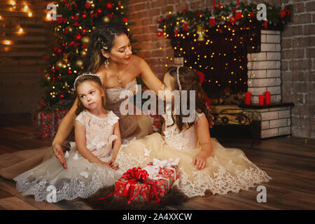white christmas dresses Mom And Daughter Christmas Dress Family Matching Parent-child Printed –  toddlerme main image 0