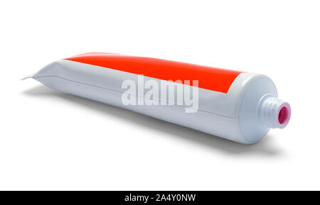 Toothpaste Tube Side View Isolated on White Stock Photo - Alamy