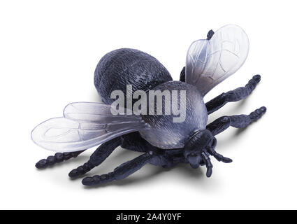Toy Plastic Bee Isolated on White Background. Stock Photo