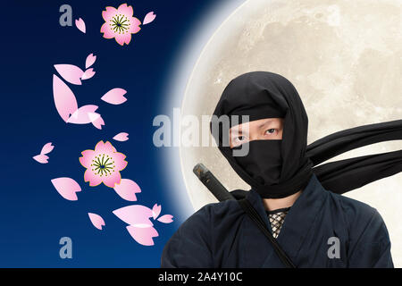 https://l450v.alamy.com/450v/2a4y10c/ninja-and-shining-full-moon-2a4y10c.jpg