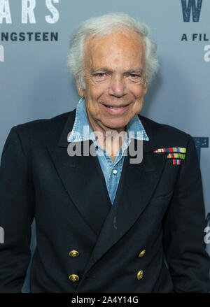 New York, NY - October 16, 2019: Ralph Lauren attends the New York special screening of Western Stars at Metrograph Stock Photo