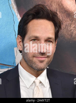 October 16, 2019, Hollywood, California, USA: Paul Rudd arrives for the premiere of Netflixâ€™s â€˜Living With Yourself at the Arclight Cinemas. (Credit Image: © Lisa O'Connor/ZUMA Wire) Stock Photo