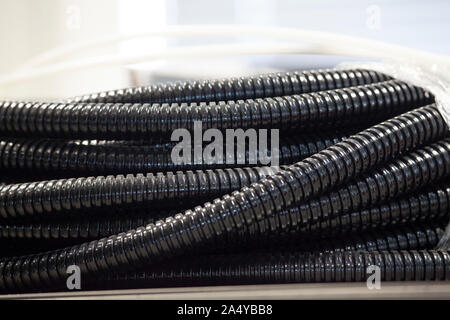 electrical cable roll in a situation when the work began Stock Photo