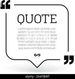 Trendy block quote modern design elements. Stock Vector