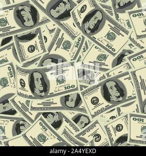 dollar seamless pattern. Stock Vector