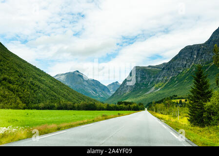 Beautiful nature in Valldal, Norway Stock Photo