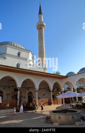 SARAJEVO, BOSNIA AND HERZEGOVINA - SEPTEMBER 15, 2019: The internal courtyard of Emperor's Mosque, located in Bistrik district Stock Photo