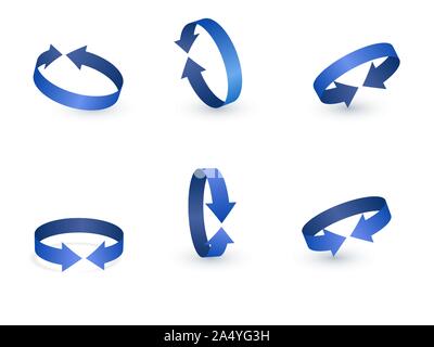3D rotation sign icon. 360 rotation arrows Sign Stock Vector Image ...