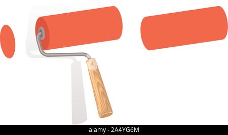 aibow paint roller Stock Vector