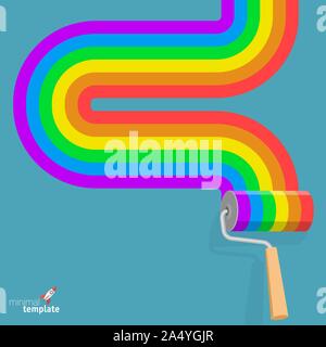 aibow paint roller Stock Vector
