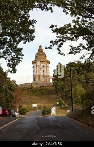 Burschenschaftsdenkmal (Fraternity monument) in the south of Eisenach on the Gopelskuppe Stock Photo