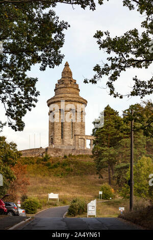 Burschenschaftsdenkmal (Fraternity monument) in the south of Eisenach on the Gopelskuppe Stock Photo