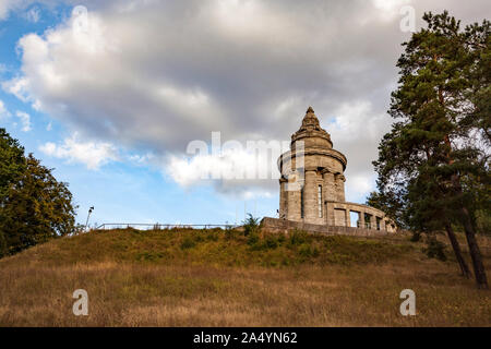 Burschenschaftsdenkmal (Fraternity monument) in the south of Eisenach on the Gopelskuppe Stock Photo