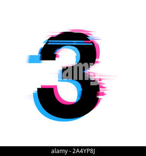 Letter H distorted neon glitch effect text font. 3D Render Stock Photo -  Alamy
