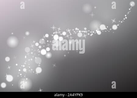 Glowing Particles. Vector illustration template. Gray background. Stock Vector