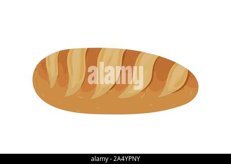 Bread bakery. Vector illustration. Snack and breakfast food. Stock Vector