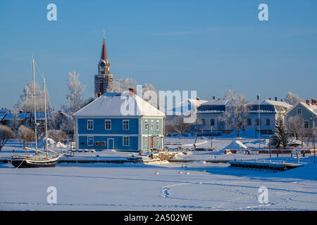 Seashore town of Raahe in Finland Stock Photo