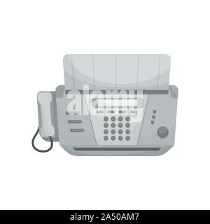 Isolated vector Fax. Office devices, printers, phones. Stock Vector