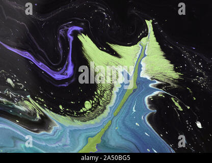 Pink marble ink texture on watercolor paper background. Marble stone image. Bath bomb effect. Stock Photo