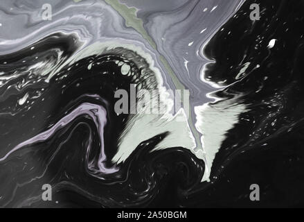 White gray Marble ink acrylic painted waves texture background Stock ...