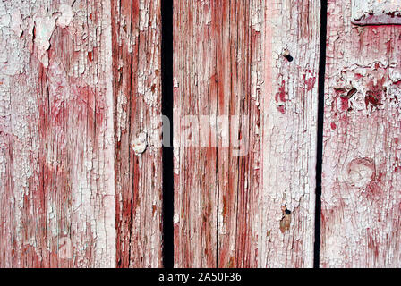 Brown shabby painted wooden planks surface close up detail, grunge horizontal shabby background Stock Photo