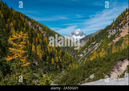 Piz Linard seen from Val Cluozza Stock Photo