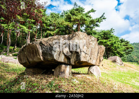 Dolmen in Gochang dolmens site from neolithic period in Gochang South Korea Stock Photo