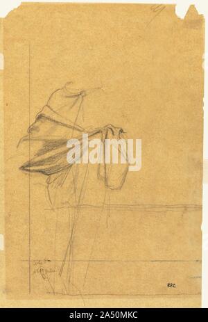 Drapery Study, second half 1800s. Stock Photo